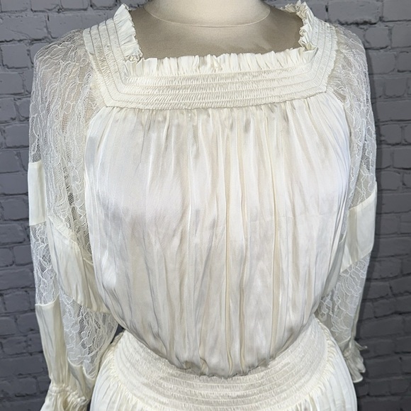Ramy Brook Victorian Bohemian Mini Trent Lace Off-the-Shoulder Dress XS NEW - Picture 6 of 16